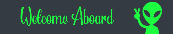 Image of Albert and Welcome Aboard text