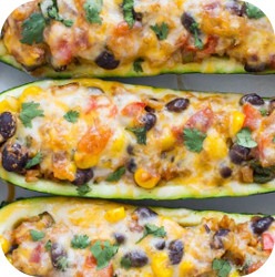 Mexican zucchini burrito boats thumb