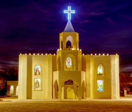 Special Effects - Guadalupe Parish at Night (HDR)